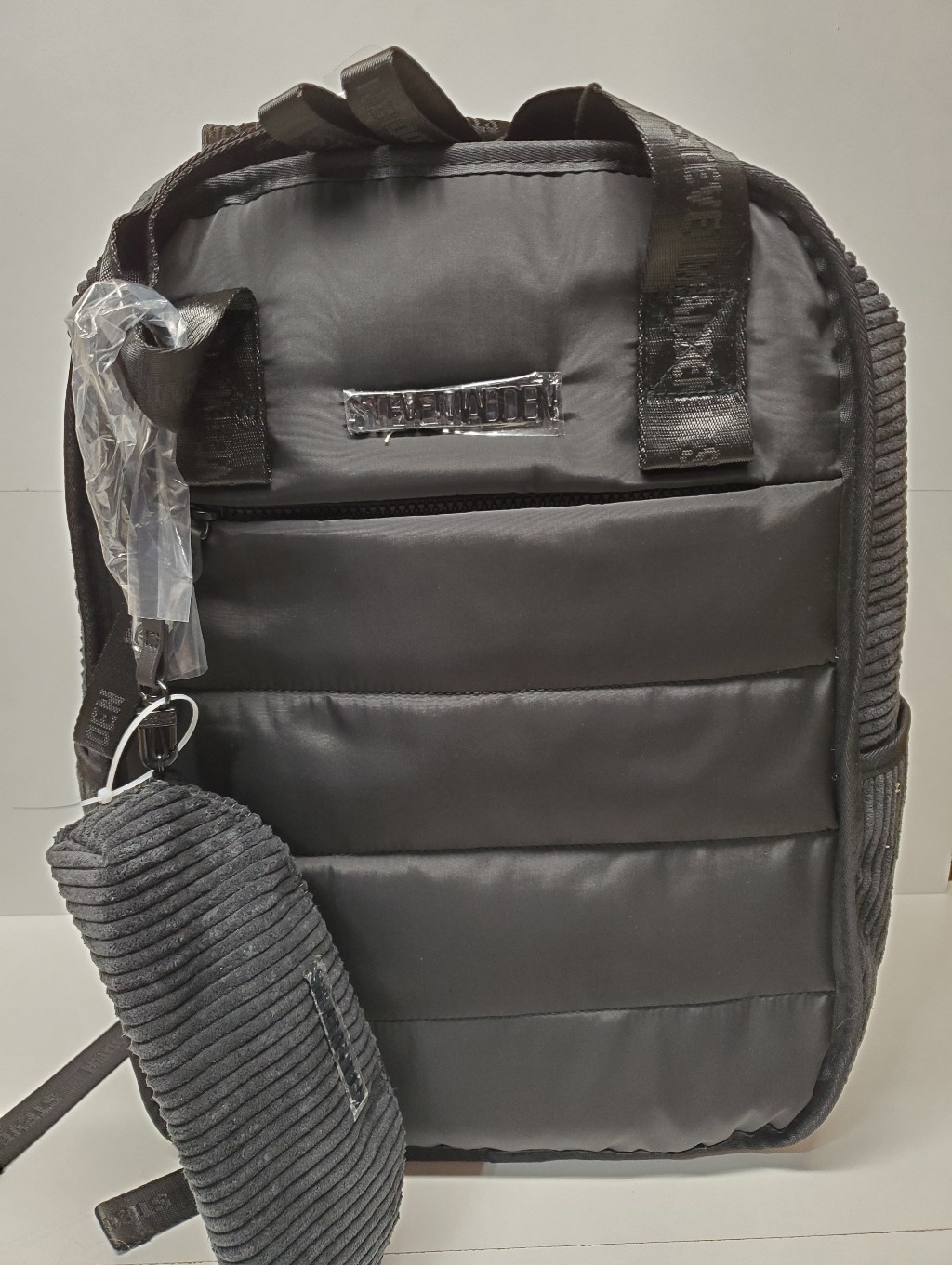 Steve Madden Bposie Black Quilted Padded Backpack